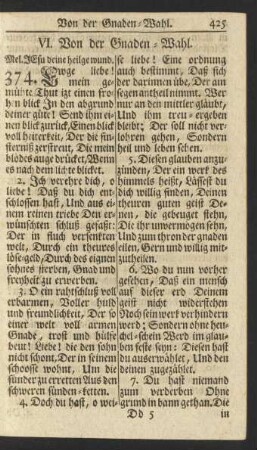 VI. Von der Gnaden-Wahl.