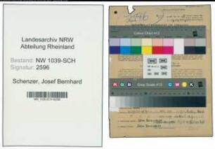 Entnazifizierung Josef Bernhard Schenzer , geb. 02.04.1910 (Polizeibeamter)