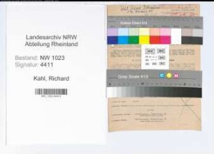 Entnazifizierung Richard Kahl , geb. 04.01.1890 (Kaufmann)