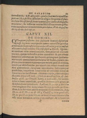 Caput XII. De Homine.