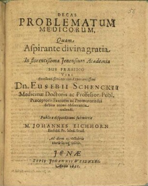 Decas problematum medicorum