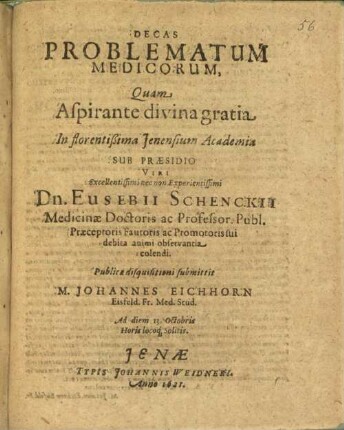Decas problematum medicorum