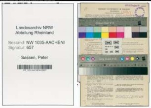 Entnazifizierung Peter Sassen , geb. 30.07.1912 (Bergbauangestellter)