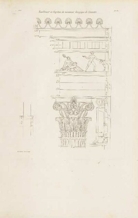 Abb.: Pl. 68 Entablement et chapiteau du monument choragique de Licicrates.