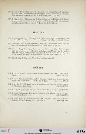 Wachs (Nr. 1051-1054)