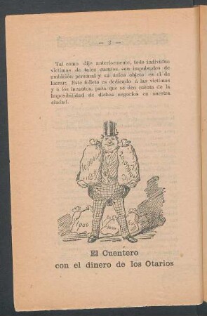 El cuentero con el dinero de los otarios - [Ilustración]