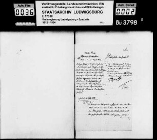Beschwerde des Joseph Huth in Oedheim, Bürger zu Degmarn, wegen Verweigerung seiner bürgerlichen Aufnahme zu Oedheim