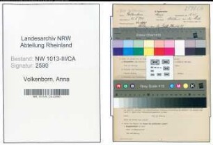 Entnazifizierung Anna Volkenborn , geb. 25.06.1893 (Verkaeuferin)