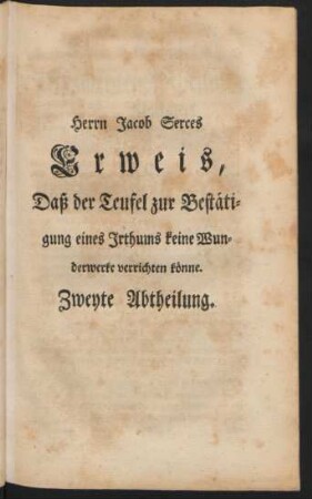 Zweyte Abtheilung