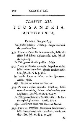 Classis XII. Icosandria