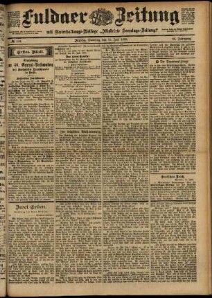 Erste Ausgabe vom Samstag, den 15. Juli 1899.