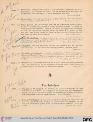 Textilarbeiten (Nr. 139-142)