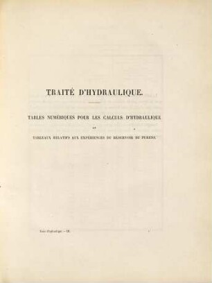 Traité d'Hydraulique, précédé d'une Introduction sur les principes généraux de la mécanique, 3