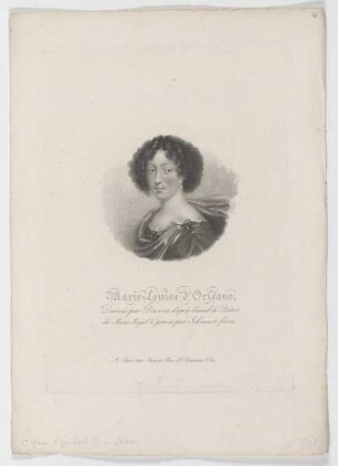 Bildnis der Marie-Louise d'Orleans