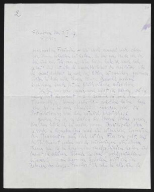 Brief von Arnulf Ansorge an Margarete Hauptmann