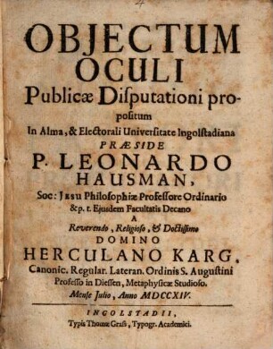 Objectum oculi