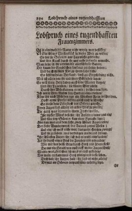 Lobspruch eines tugendhafften Frauenzimmers.