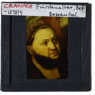 Cranach, Fürstenaltar (Dessau) : Detail (links)