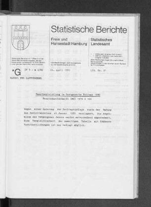 Umsatzentwicklung im Gastgewerbe Februar 1980 : Lfd. Nr. 21