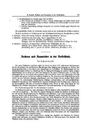 Rechnen und Raumlehre in der Volksschule