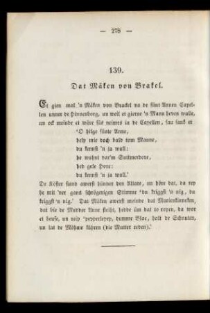 139. Dat Mäken von Brakel.