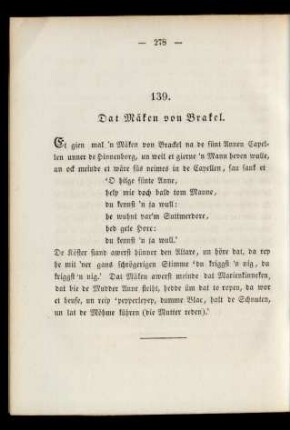 139. Dat Mäken von Brakel.