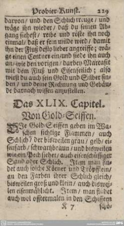 Das XLIX. Capitel. Von Gold-Seiffen.