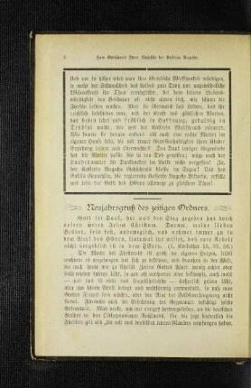Neujahrsgruß des zeitigen Ordners