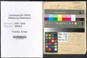 Entnazifizierung Ernst Franke , geb. 15.02.1905 (Automechaniker)