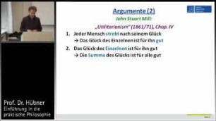 Praktische Philosophie 12a: Teleologie - Mill