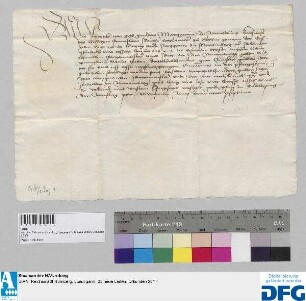 Markgraf Friedrich von Brandenburg stellt der Stadt Nürnberg Quittung aus über 250 fl. Leibgeding.