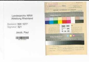 Entnazifizierung Paul Jacob , geb. 19.10.1909 (Polizist)