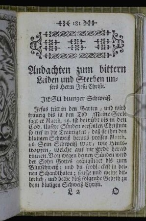 Andachten zum bittern Leiden und Sterben unsers Herrn Jesu Christi. - Die Geißlung Jesu.