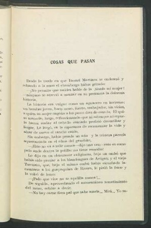 Cosas que pasan