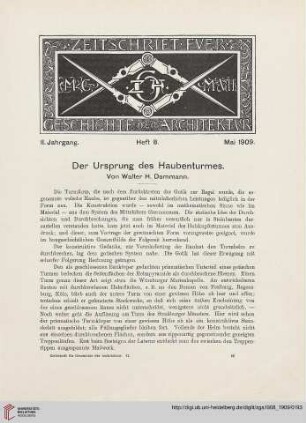 Heft 8 [Mai 1909]