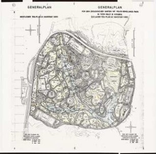 Zoologischer Garten mit Volkserholungspark am Fatihwald, Istanbul: Generalplan östlicher Teil 1:1000