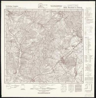 Meßtischblatt 5632 : Neustadt b. Coburg, 1943 : Neustadt b. Coburg. - Hrsg. 1906, einz. Nachtr. 1936. - 1:25000. - [Berlin]: Reichsamt für Landesaufnahme, 1943. - 1 Kt.