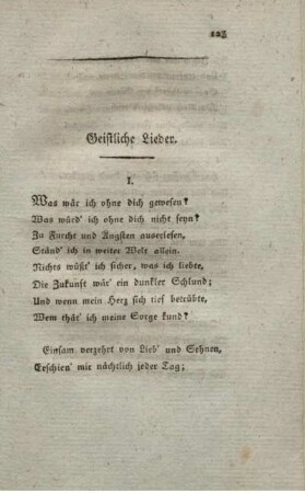 Geistliche Lieder.