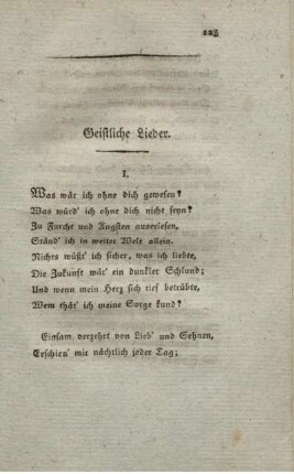 Geistliche Lieder.
