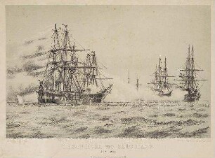 Seegefecht bei Helgoland 9 Mai 1864.
