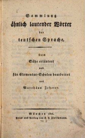 Sammlung ähnlich lautender Wörter der deutschen Sprache