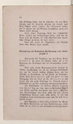 Türkenkriege und Tattenbachs Verschwörung unter Kaiser Leopold I.