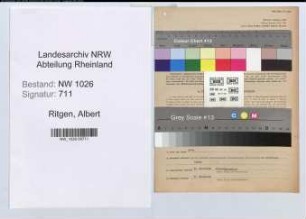 Entnazifizierung Albert Ritgen , geb. 07.10.1903 (Arzt)