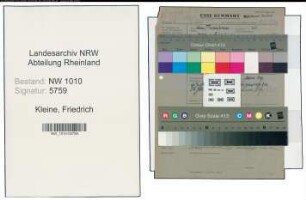 Entnazifizierung Friedrich Kleine , geb. 05.06.1896 (Schneider)