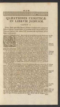 Quaestiones Exegeticae In Librum Judicum.