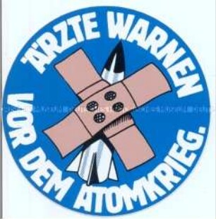 Aufkleber gegen Atomwaffen aus medizinischer Sicht