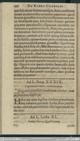 Ad L. Lecta. XL. Paulus libro 3 Quaestionum