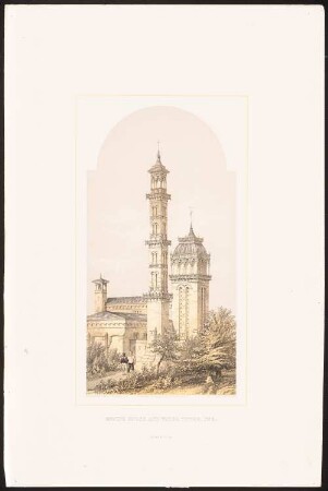 Engine house and water tower No.2: Perspektivische Ansicht (aus: Designs for Tall Chimney Shafts, 1858)