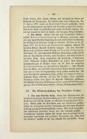 85. Die Wiederherstellung des Deutschen Reiches