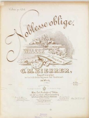 Noblesse oblige : Walzer ; für Pianoforte ; op. 207